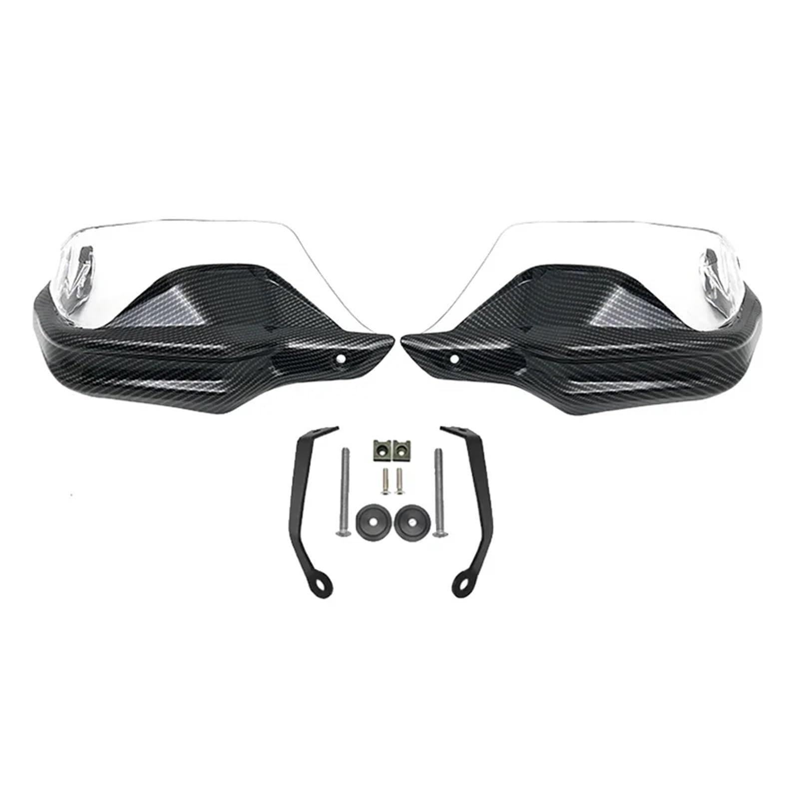 Motorradhandschützer Wind Für NT1100 NT 1100 Nt1100 Nt 1100 2022-2023 Motorrad Handprotektoren Schild Wachen Windschutzscheibe Hand Wind Schutz(Carbon Clear Set) von ETIGBG