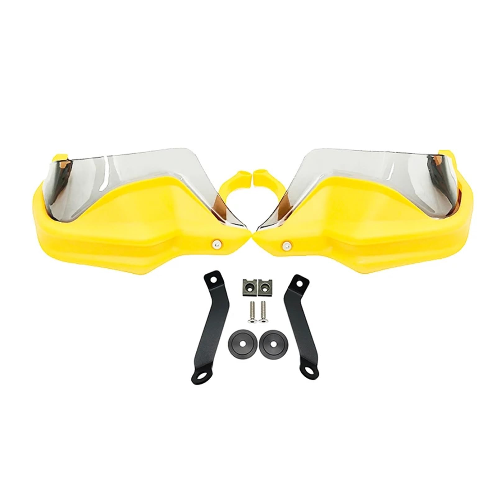 Motorradhandschützer Wind Für NX500 NX 500 NX400 NX 400 2023 2024 Motorrad ABS Handprotektoren Schild Wachen Windschutzscheibe Hand Wind Schutz(Yellow Grey Set) von ETIGBG