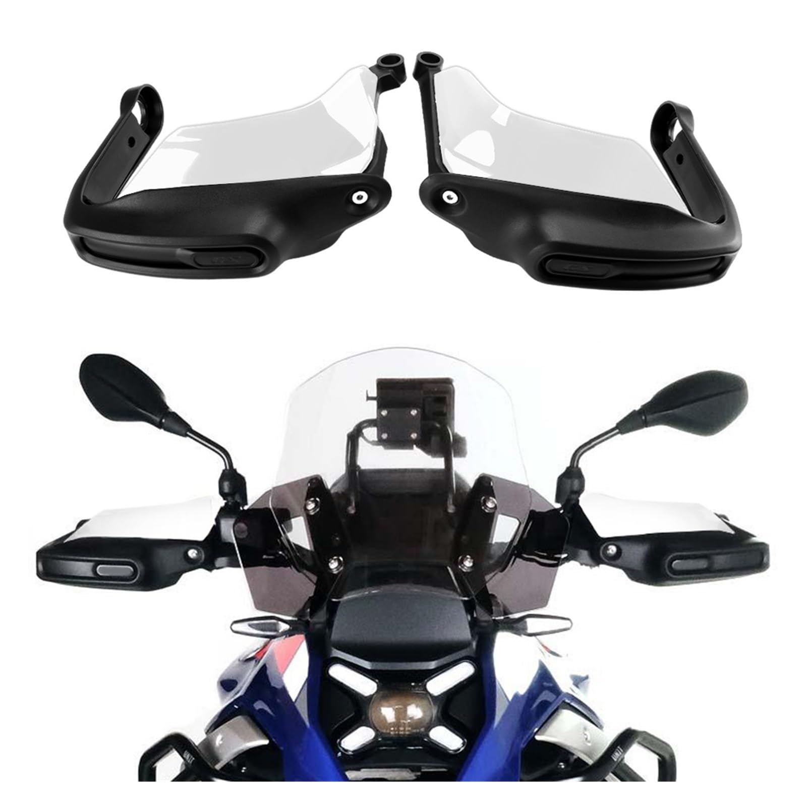 Motorradhandschützer Wind Für R1300GS R 1300 Für GS 2023 2024 2025 Motorrad Handschutz Hand Schild Schutz Windschutzscheibe Riser Verlängerung Abdeckung(Transparent) von ETIGBG