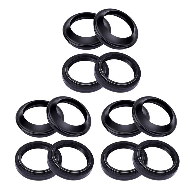 41x53x8 Motorrad Gabel Dämpfer Öl Dichtung 41 53 Staub Abdeckung Lip for ZX-7R ZX7R ZX750L AUF DEN Kopf ZX 7R 750 ZX750 K1-K2 ZX750M(6pc Seal 6pc Cover) von ETLIN