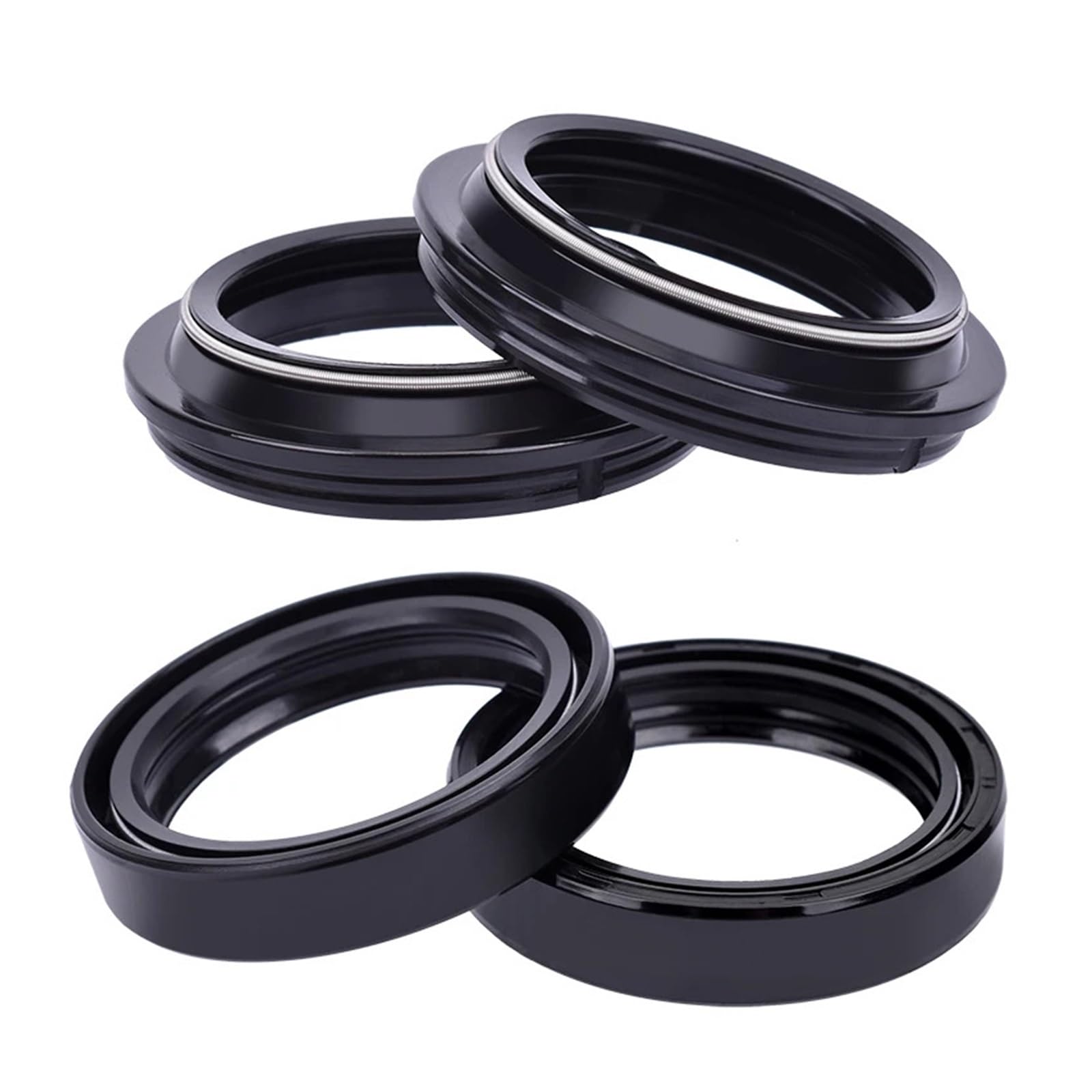 43x55x11 Motorrad Gabel Öl Dichtung Staub Abdeckung Lip for TDM 96-99 5VX-23145-00 MT 01 MT1600 for T2040683(2pcs Seal 2pc Cover) von ETLIN