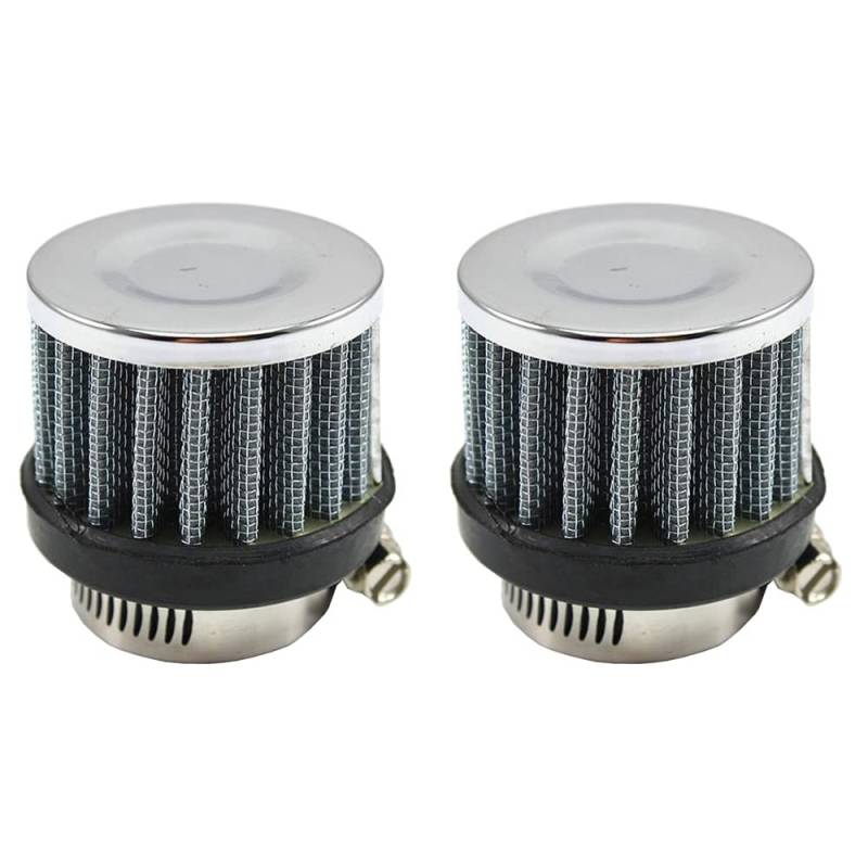 ETOPARS 2 STK Silber Motorrad Luftfilter Universeller Motorrad Lufteinlassfilter Kit 25mm Auto Ansaugluftfilter Luftfilterinduktion Vergaser Offroad von ETOPARS