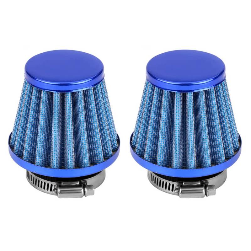 ETOPARS 2 X Blau Motorrad Luftfilter Universeller Motorrad Lufteinlassfilter Kit 34mm 35mm 36mm Auto Ansaugluftfilter Luftfilterinduktion Vergaser Offroad von ETOPARS