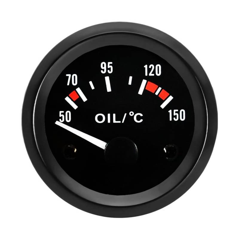 ETOPARS Kfz Auto Öltemperaturanzeige 2" 52mm Auto Öltemperatur Messgerät Celsius Motor Öl Temperatur Zeiger Anzeige Öltemp Fahrzeug Weiß Lichtanzeige Instrument von ETOPARS