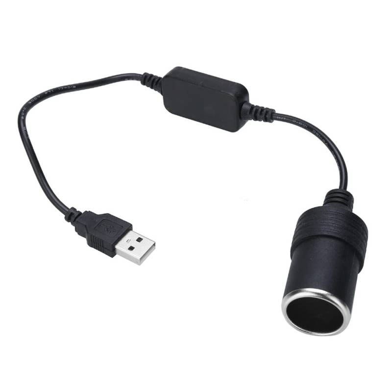 ETOPARS USB A Stecker auf 12V Auto Zigarettenanzünder Weibliches Konverter Adapter Kabel 5V USB A Stecker Kfz Ladegerät Buchse 35cm Länge 22AWG Unter 8W von ETOPARS