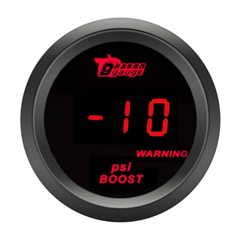 ETOPARS Universelle Auto Ladedruckanzeige 2Zoll 52mm Auto Turbo Boost Messgerät Digitales Psi Boost Anzeige Rot Lichtanzeige Instrument Rauchtönung Len von ETOPARS