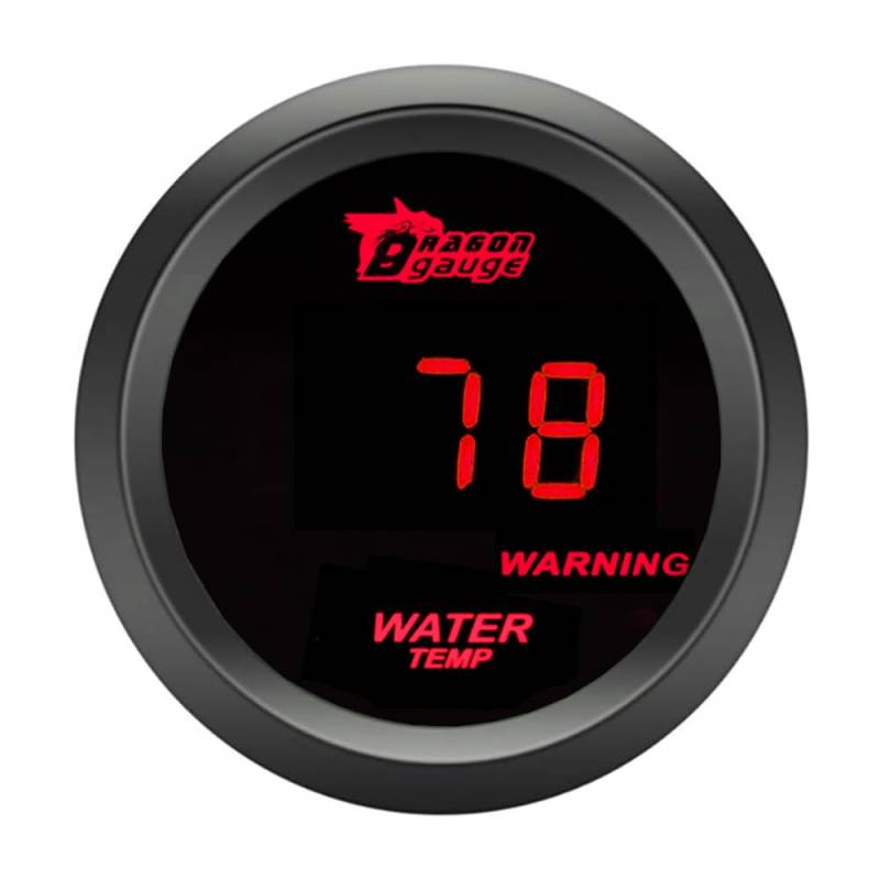 ETOPARS Universelle Auto Wassertemperaturanzeige 2Zoll 52mm Auto Wassertemperatur Messgerät Digitales Celsius Wasser Temperatur Anzeige Rot Lichtanzeige Instrument Rauchtönung Len von ETOPARS