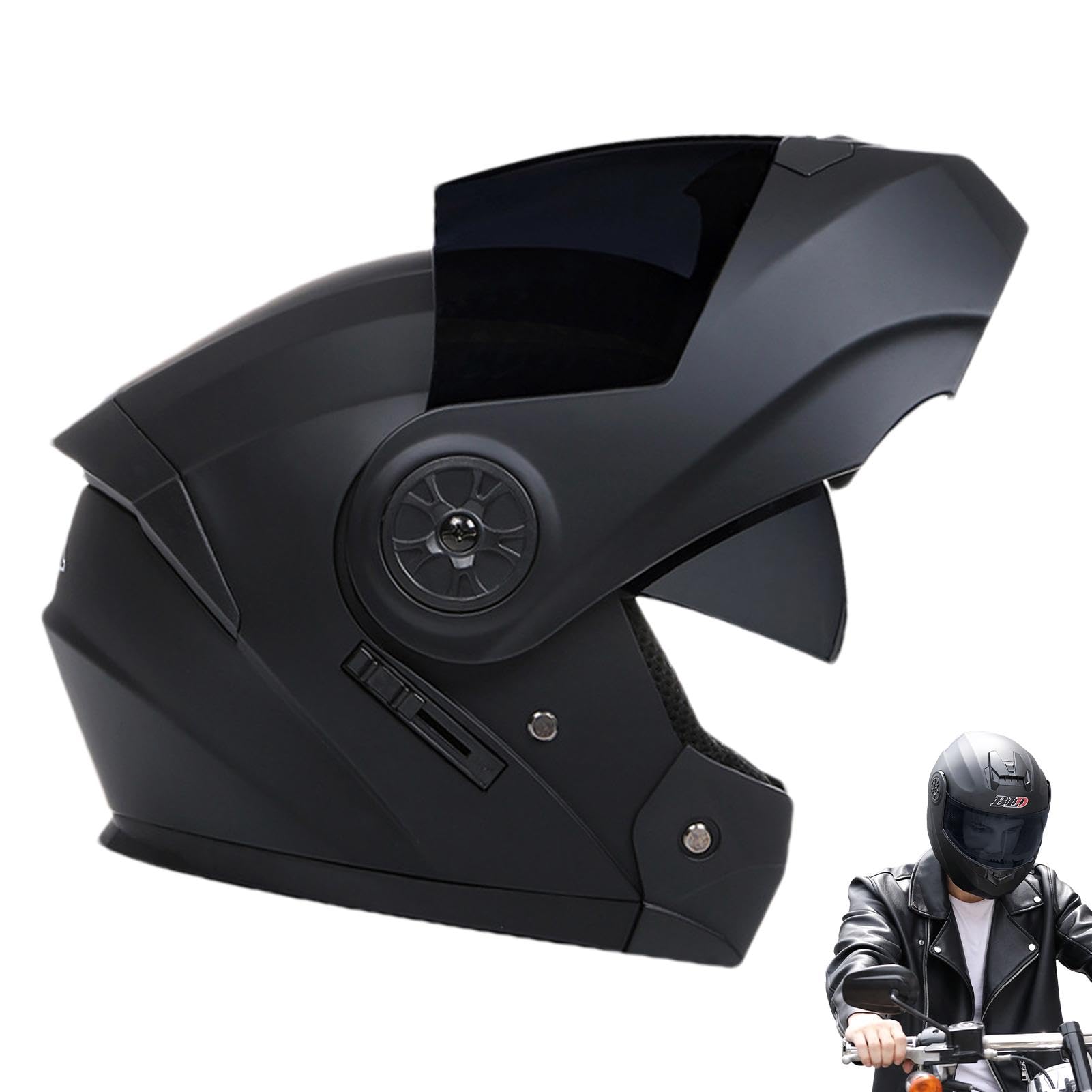 ETUCYNG Motorradhelme für Erwachsene,-Sport-Motorradhelme - Sun Shield Visor Helme Erwachsene Moto Helme | Motorradhelme Motorrad-Integralhelme mit verstellbarem Riemen für das Radfahren im Freien von ETUCYNG