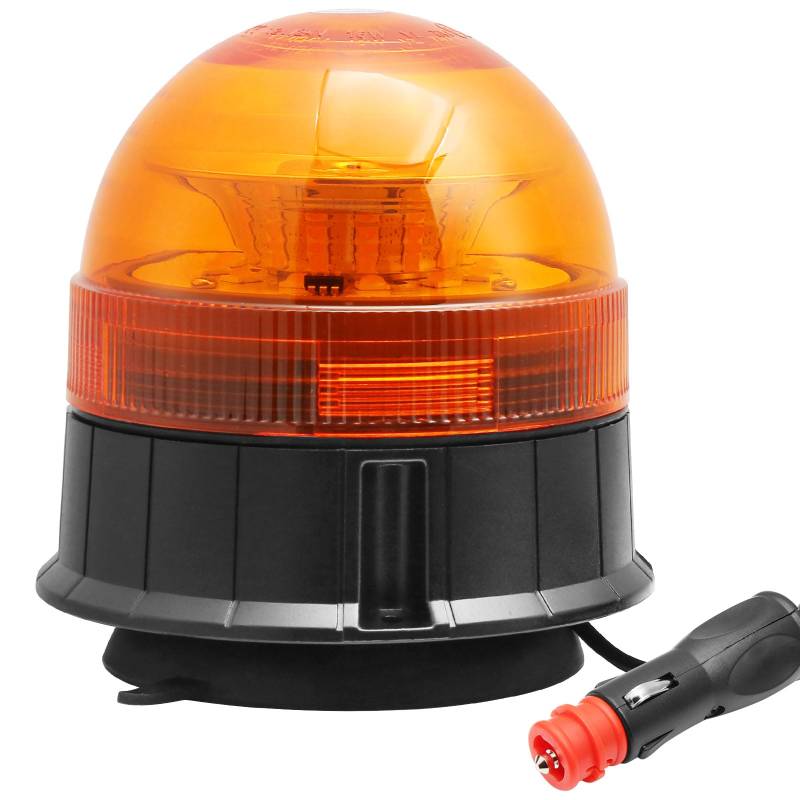 ETUKER 12V 24V Orange Rundumleuchte Magnet Blitzleuchte Gelbe 3x Blitzmuster KFZ Frontblitzer Orange Drehlicht Traktor LKW von ETUKER