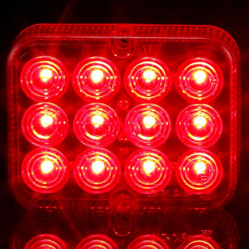 ETUKER 1x Rot Nebelschlussleuchten Led 12v Nebelleuchte Bremslicht Wasserdicht ECE für PKW Anhänger Traktor Landwirtschaftliches KFZ Caravan von ETUKER