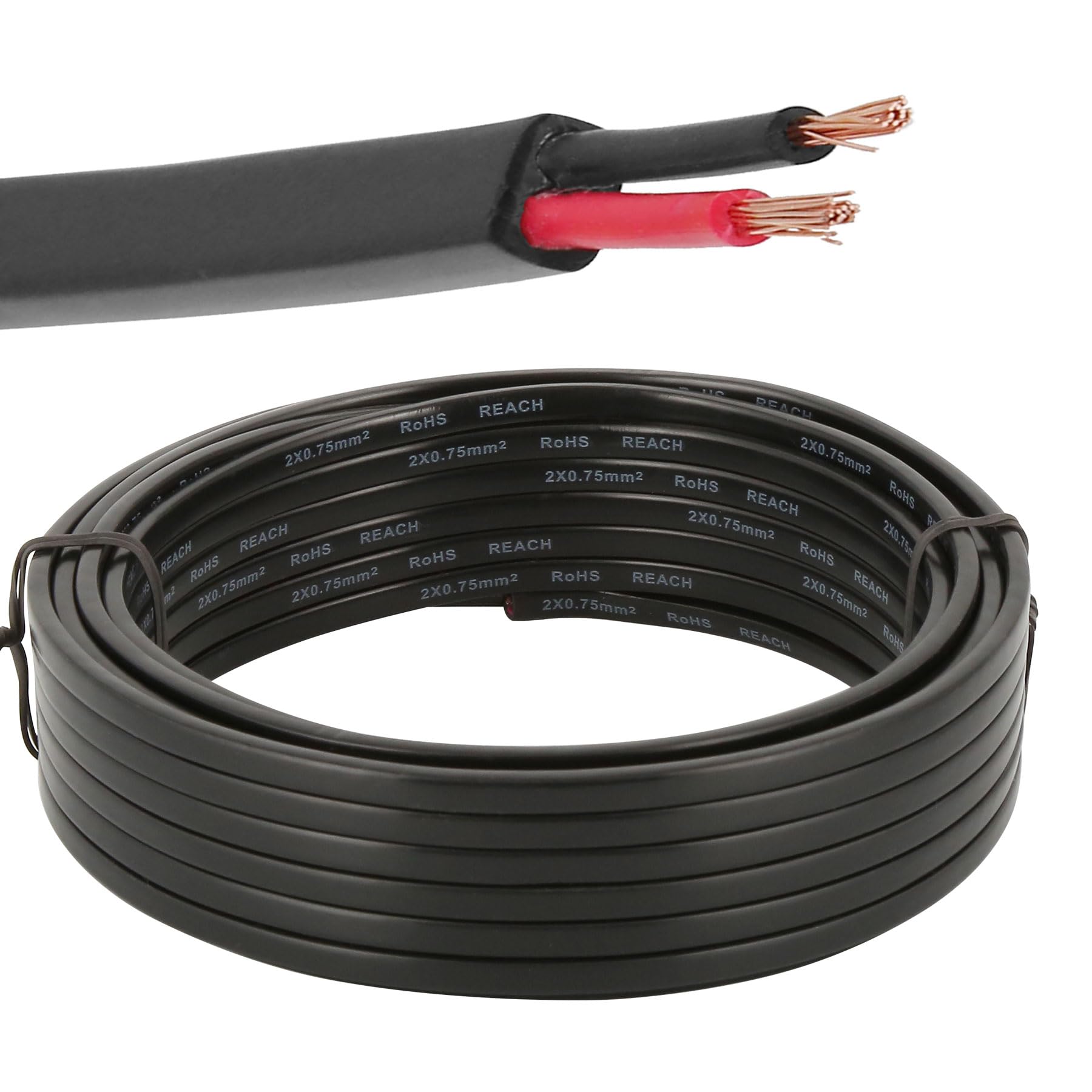 ETUKER Fahrzeugkabel 2 adrig 10M Kabel Anhänger 2 polig Camping Fahrzeugleitung Kabelquerschnitt 2X 0,75mm² Anhänger Beleuchtung Kabel von ETUKER