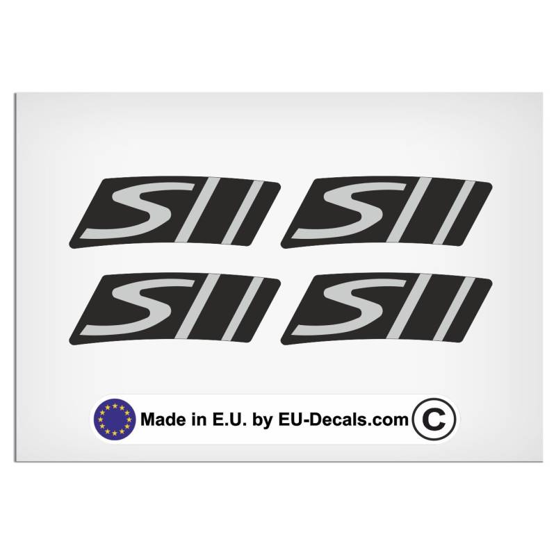 EU-Decals - MioVespa Collection 2018 Style 4X Felgenrandaufkleber S schwarz auf grau für Vespa GTS 300 Super Sport Aufkleber laminiert von LZBBD