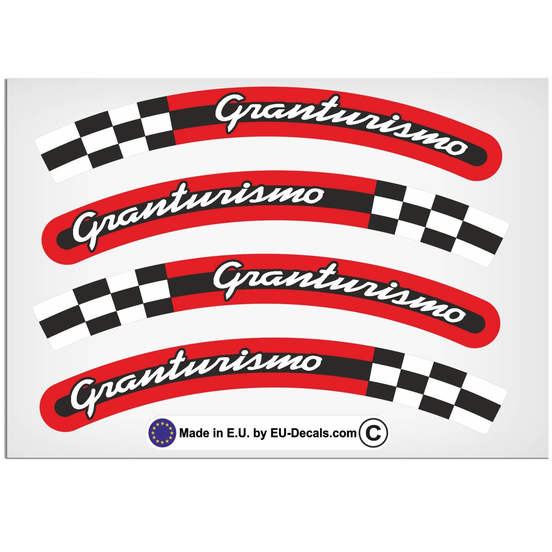 EU-Decals - MioVespa Collection Granturismo 4 x L&R Felgenaufkleber für Vespa GT 200 250 Aufkleber, laminiert von EU-Decals - MioVespa Collection