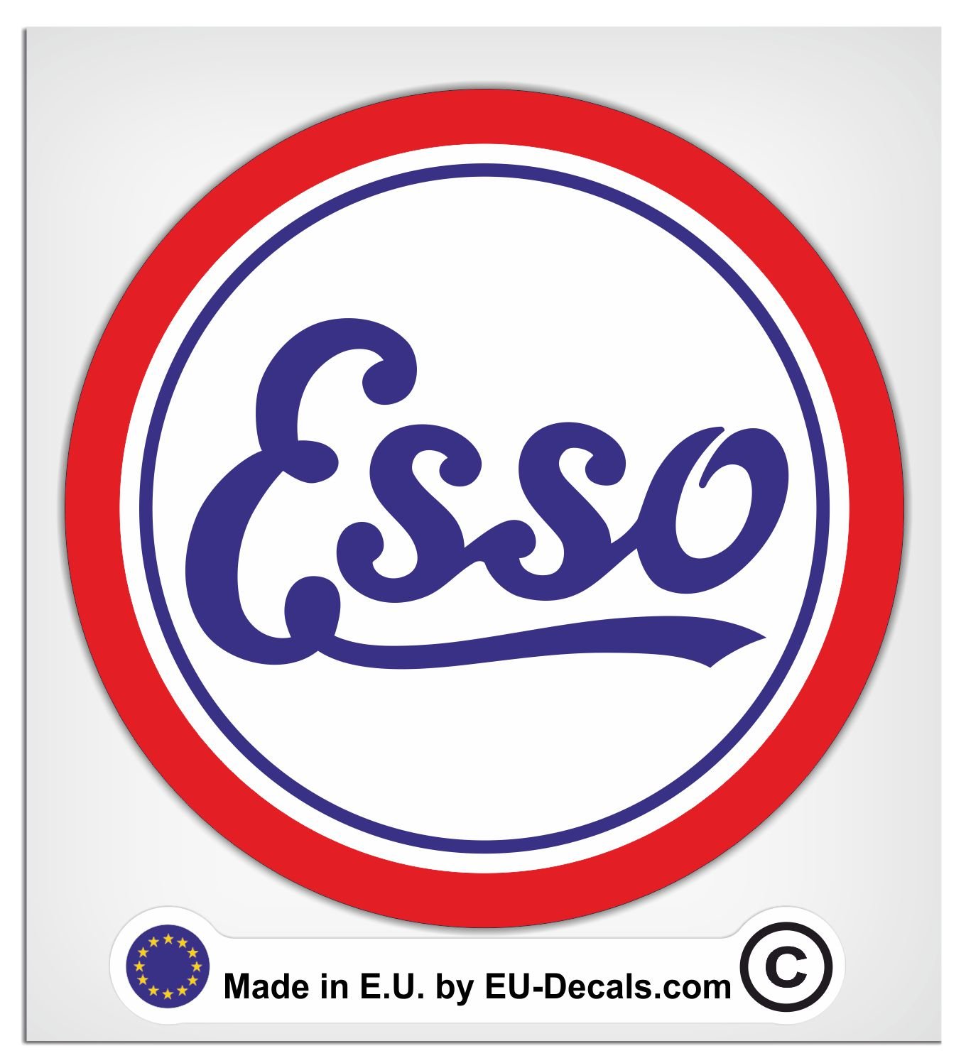 MioVespa Collection Esso Vintage-Aufkleber, laminiert, 100 mm von EU-Decals - MioVespa Collection