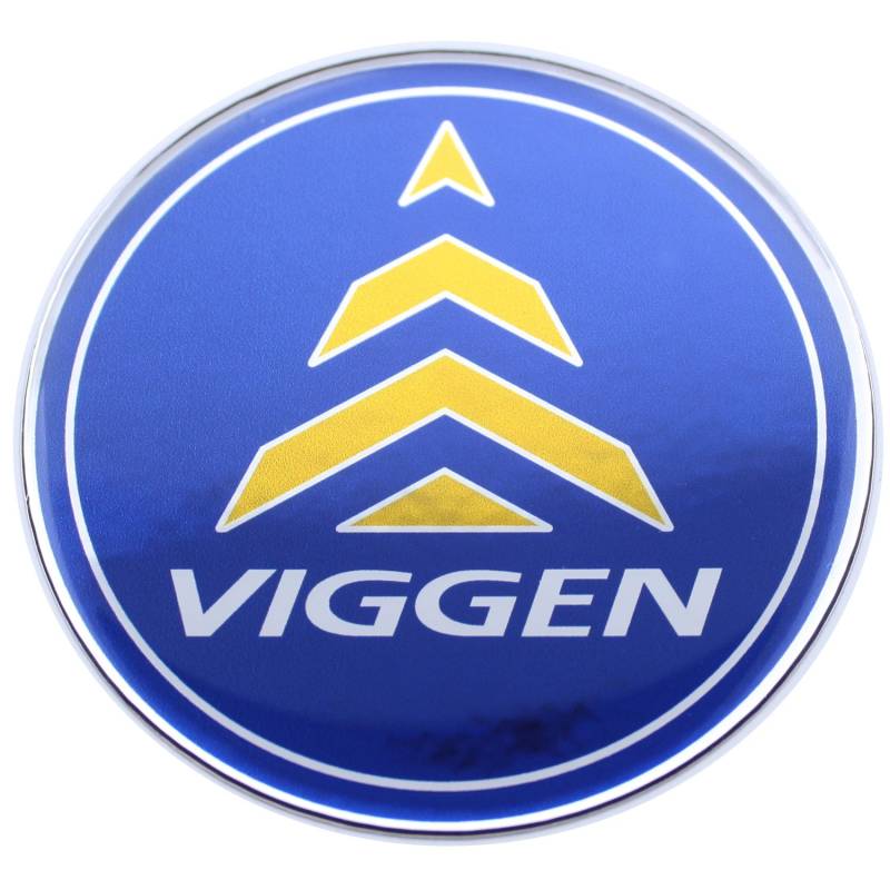 44 mm SAAB Viggen blau gelb Chrom Abzeichen Emblem gewölbt 3D Aufkleber selbstklebende Rückseite 9-3 von EU-Decals