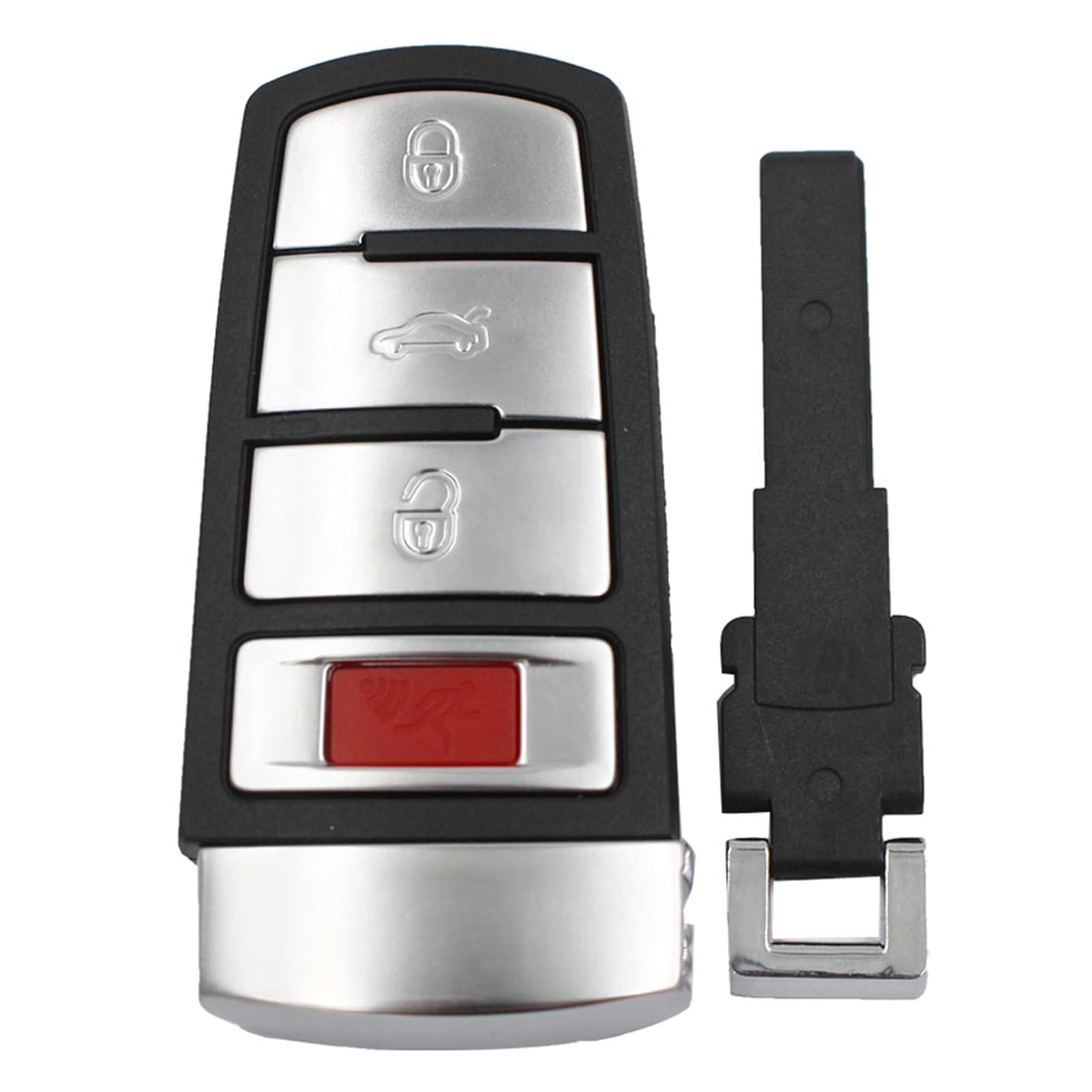 EUETVEXERK 3 + 1/4 Knopf Smart Remote Key Case Shell-Kfz-Schlüsselgehäuse kompatibel for Vw. Kompatibel for Volkswagen CC 2009 2010 2011 2012 Kompatibel for Passat 2009 2009 2010 2012 Schlüsseletui von EUETVEXERK