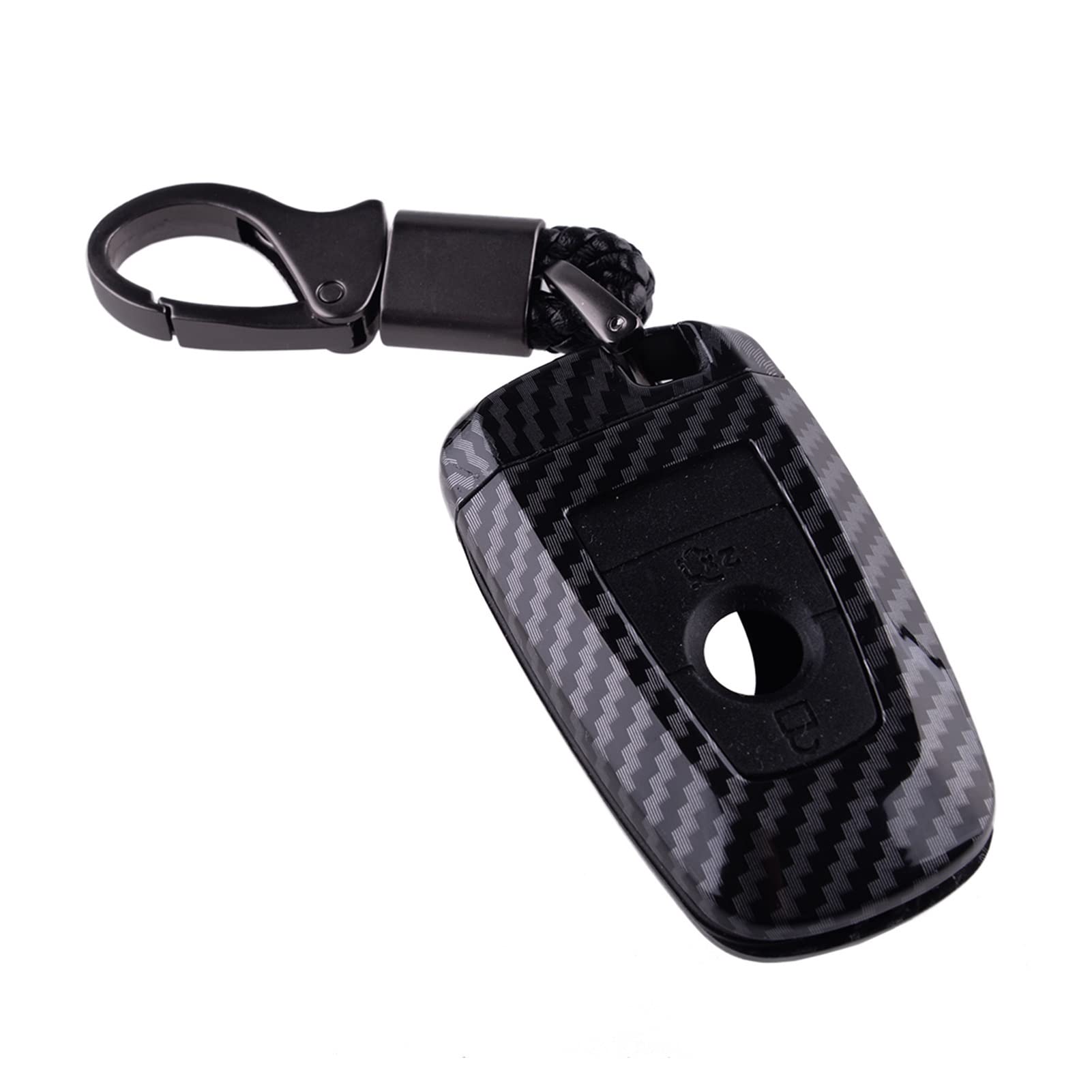 EUETVEXERK 3 Tasten Remote Key FOB Shell Silikon Abdeckungshalter Hülle Kohlefaserstil Kompatibel for Ford Schlüsseletui von EUETVEXERK