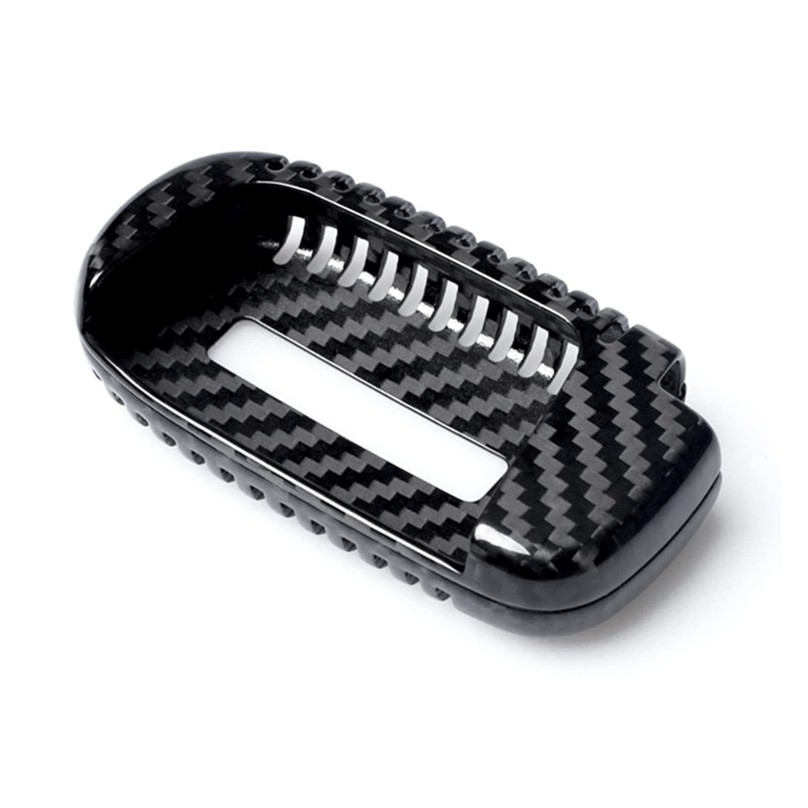 EUETVEXERK Black Carbon Fiber Car Remote Key Shell Housing Case Deckel kompatibel for Jeep kompatibel for Dodge kompatibel for Cherokee kompatibel for Renegade kompatibel for Ladegerät Schlüsseletui von EUETVEXERK