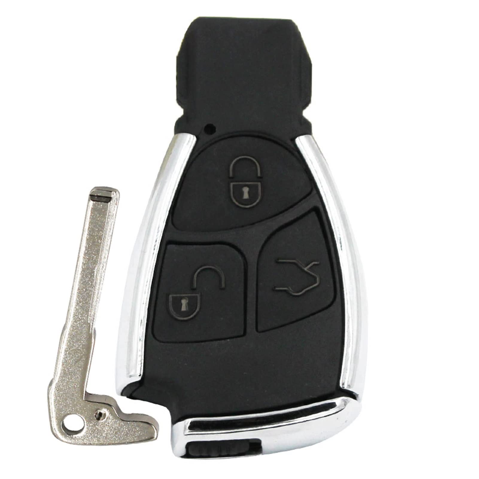 EUETVEXERK Faltende Flip 3-Taste Remote Key Shell Case Smart Car-Schlüsselgehäuse kann for die vollständige Smart-Leiterplatte for Mercedes kompatibel for Benz ML350 kompatibel kompatibel Schlüsseletu von EUETVEXERK