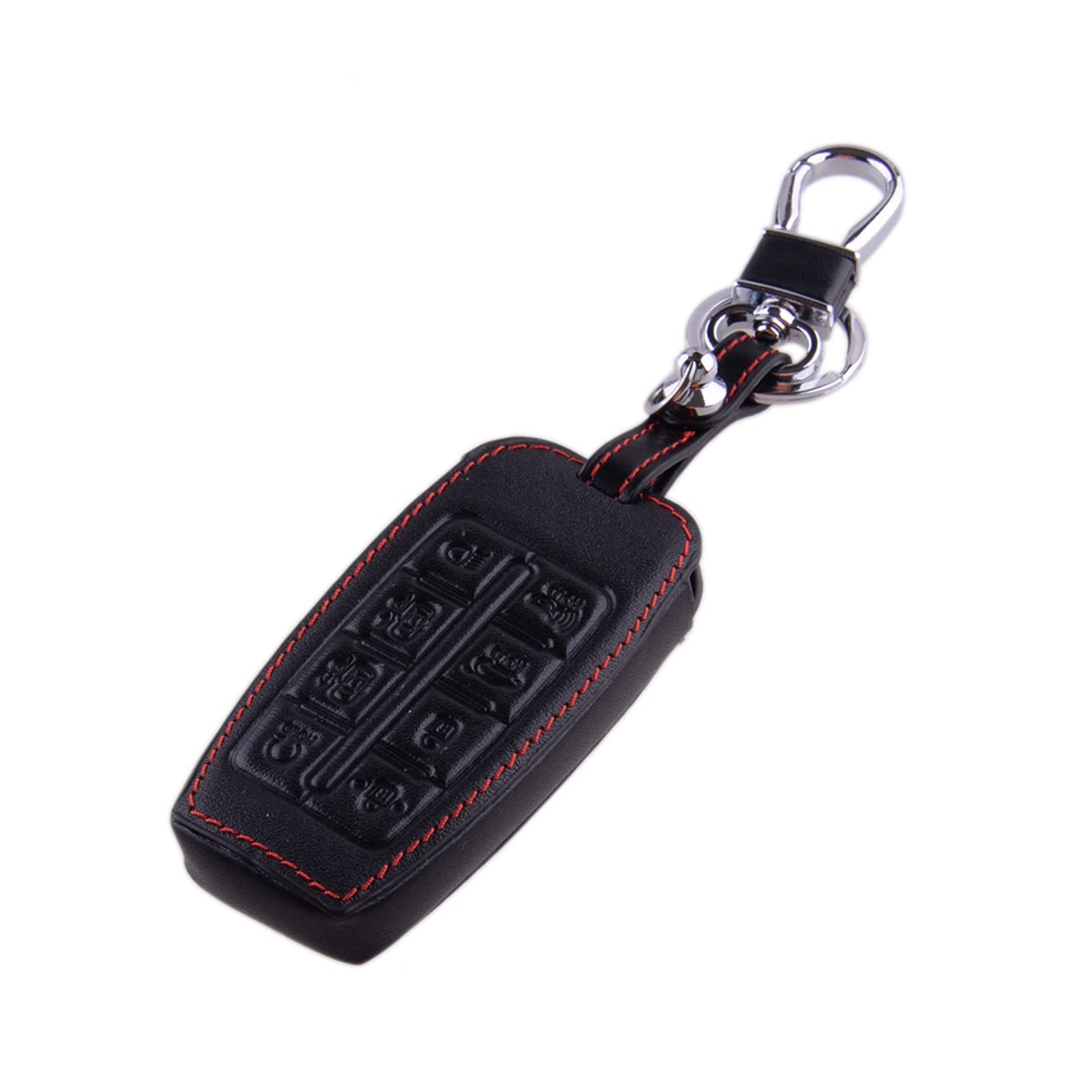 EUETVEXERK Schwarzes Leder 8 Tasten Remote Key Case Cover FOB for Keychain Zubehör Kompatibel for Hyundai Kompatibel for Genesis G80 2020 2021 Schlüsseletui von EUETVEXERK