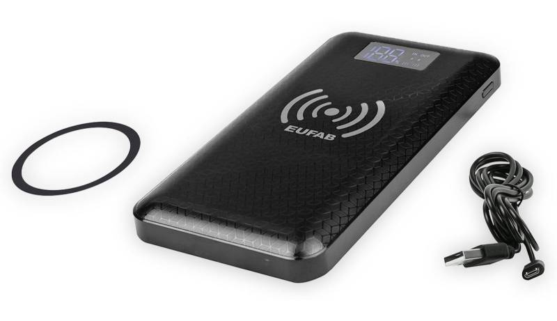 EUFAB 16466 Induktionslader mit Powerbank 10.000 mAh von EUFAB