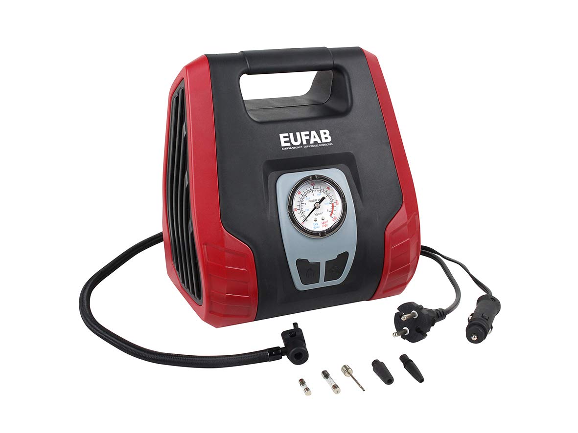 EUFAB 21076 Dual Power Kompressor, mit 12V und 230V Anschluss von EUFAB