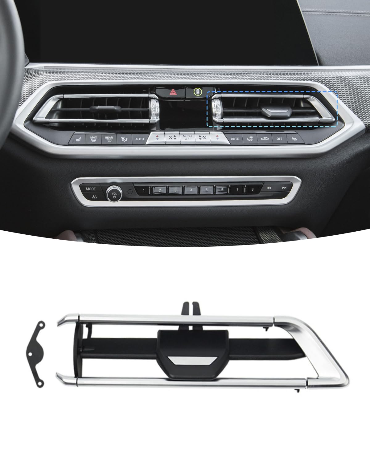 EULIMBQS A/C Air Vent Outlet Reparatursatz für BMW G05 G06 G07, Air Vent Outlet Grille AC Slide Clip Repair Kits für BMW X5 X6 X7 (Rechts) von EULIMBQS