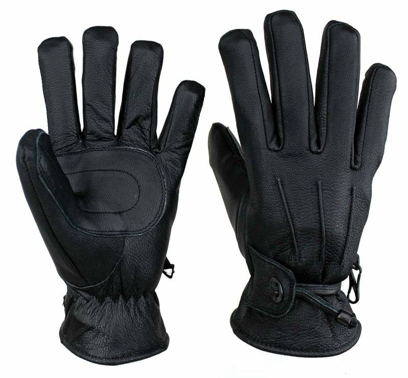 EURO STARS Lammleder Handschuhe Motorrad und Freizeit Schwarz, Motorcycle Leather Gloves black (M, Schwarz) von EURO STARS