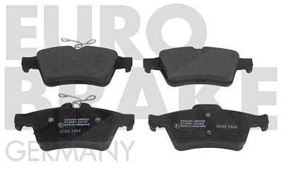 Eurobrake Bremsbeläge Hinterachse [Hersteller-Nr. 5502222562] für Cadillac, Citroën, Ford, Jaguar, Mazda, Nissan, Opel, Renault, Saab, Volvo von EUROBRAKE