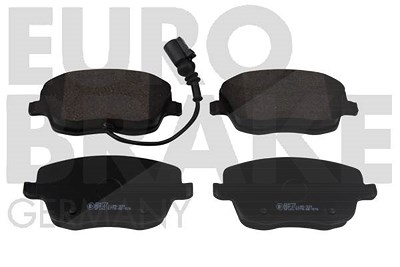 Eurobrake Bremsbeläge Vorderachse inklusive Warnkontakt [Hersteller-Nr. 5502224779] für Seat, Skoda, VW von EUROBRAKE