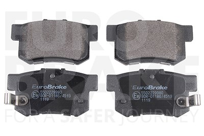 Eurobrake Bremsbeläge hinten (Satz) [Hersteller-Nr. 5502229980] für Fiat, Honda, Mg, Rover, Suzuki von EUROBRAKE