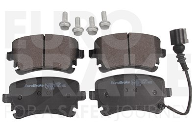 Eurobrake Bremsbeläge hinten (Satz) inkl. VWK [Hersteller-Nr. 5502224764] für Audi, VW von EUROBRAKE