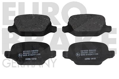 Eurobrake Bremsbelagsatz Hinterachse [Hersteller-Nr. 5502221023] für Alfa Romeo, Fiat, Lancia von EUROBRAKE