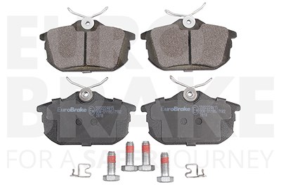 Eurobrake Bremsbelagsatz Hinterachse [Hersteller-Nr. 5502224815] für Mitsubishi, Volvo, Proton, Smart von EUROBRAKE