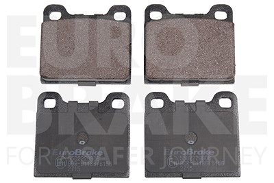 Eurobrake Bremsbelagsatz Hinterachse [Hersteller-Nr. 5502229906] für Alfa Romeo, Audi, Bedford, BMW, Ford, Maserati, Mercedes-Benz, Opel, Peugeot, Por von EUROBRAKE