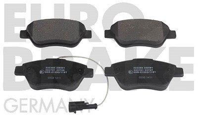 Eurobrake Bremsbelagsatz Vorderachse [Hersteller-Nr. 5502222380] für Fiat, Peugeot, Alfa Romeo, Lancia, Citroën von EUROBRAKE