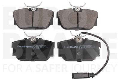 Eurobrake Satz Bremsbeläge Hinterachse+Warnkontakt [Hersteller-Nr. 5502224759] für VW von EUROBRAKE