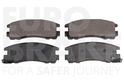 Eurobrake Satz Bremsbeläge Hinterachse [Hersteller-Nr. 5502223016] für Mitsubishi, Hyundai, Cadillac, Buick, Chrysler, Kia von EUROBRAKE