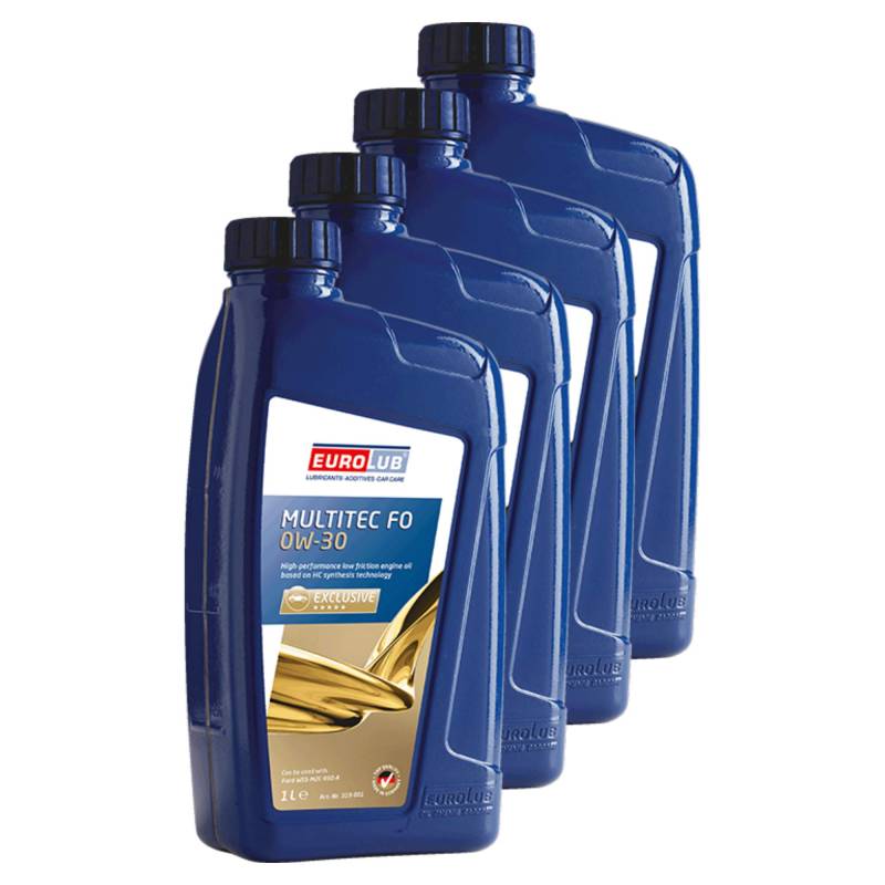 EUROLUB 4X Motoröl 0W-30 Multitec Fo Leichtlauf Benzin Diesel Ottomotor Benzinmotor Dieselmotor Motor Motoren Öl Engine Oil 1L von EUROLUB