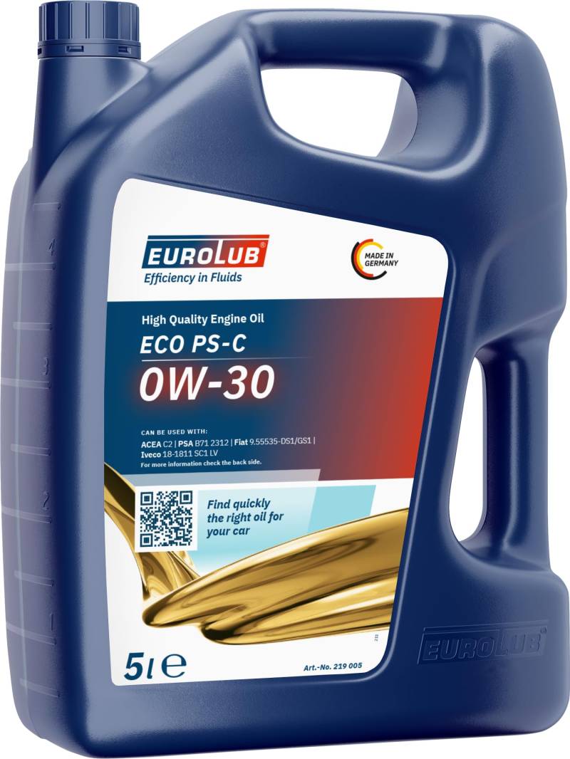 EUROLUB ECO PS-C SAE 0W-30 Motoröl, 5 Liter von EUROLUB