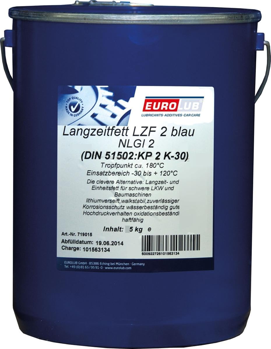 EUROLUB Langzeitfett LZF 2 Blau, 5 kg von EUROLUB