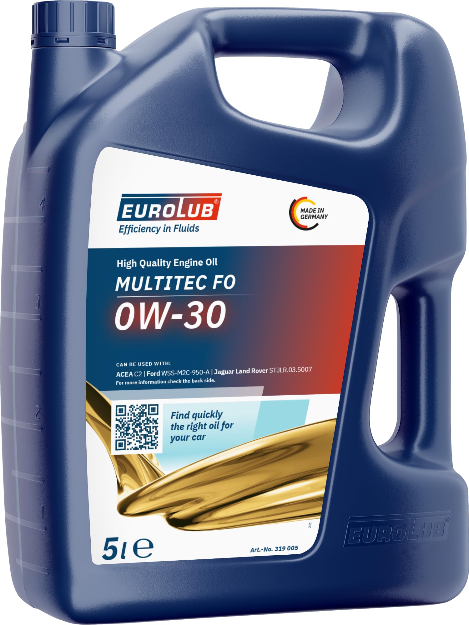 EUROLUB MULTITEC FO 0W-30 Motoröl, 5 Liter von EUROLUB