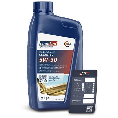 Eurolub 1 L CLEANTEC SAE 5W/30 + Ölwechsel-Anhänger von EUROLUB