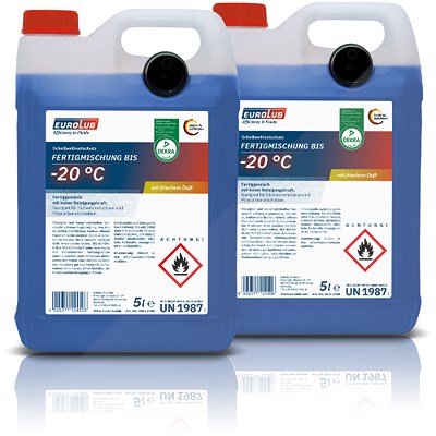 Eurolub 2x 5 L Scheibenfrostschutz -20°C Scheibenreiniger mit Frostschutz [Hersteller-Nr. 10012450] von EUROLUB