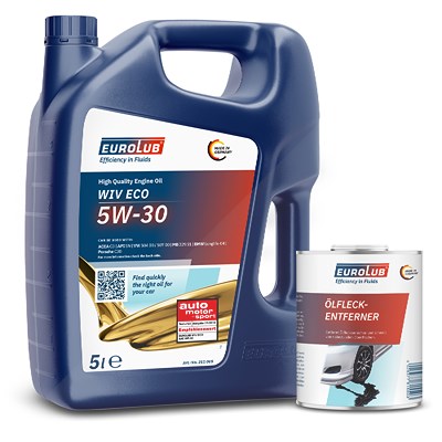 Eurolub 5 L WIV ECO SAE 5W/30 + 1x 500ml Ölfleckentferner von EUROLUB