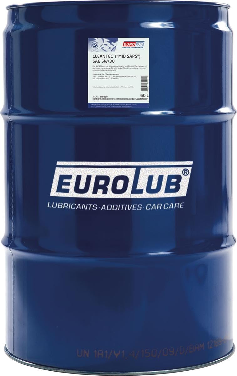 Eurolub CLEANTEC 5W-30 Motoröl 60l Fass von EUROLUB