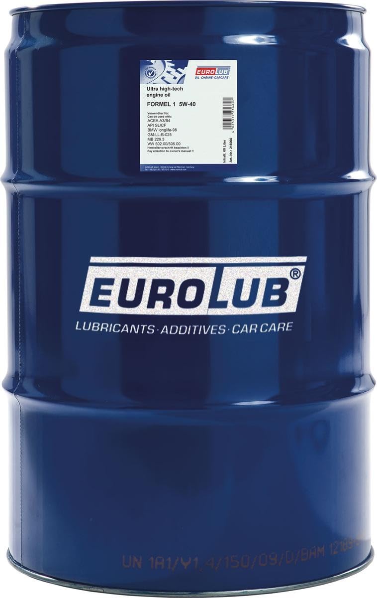 Eurolub Formel 1 5W-40 Motoröl 60l Fass von EUROLUB