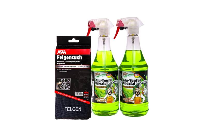 EUROLUBE Tuga | 2X 1L Alu-Teufel Spezial Felgenreiniger + Felgentuch von EUROLUBE