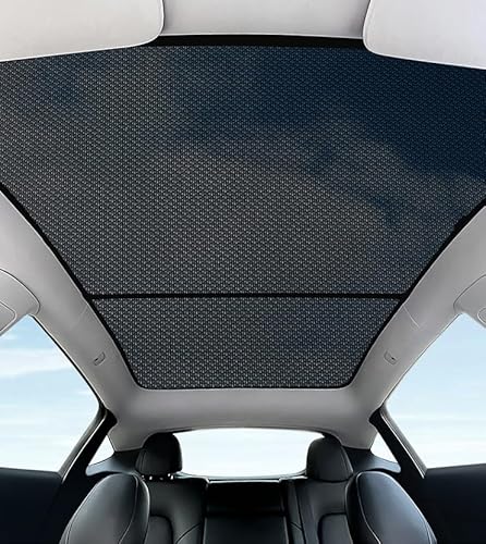 Sonnenschutz für Tesla Model Y, Hitzeschutz, Sonnenblende, Sonnendach, Glasdach, Tesla geeignetes Zubehör (schwarz) von EV-GOODIES