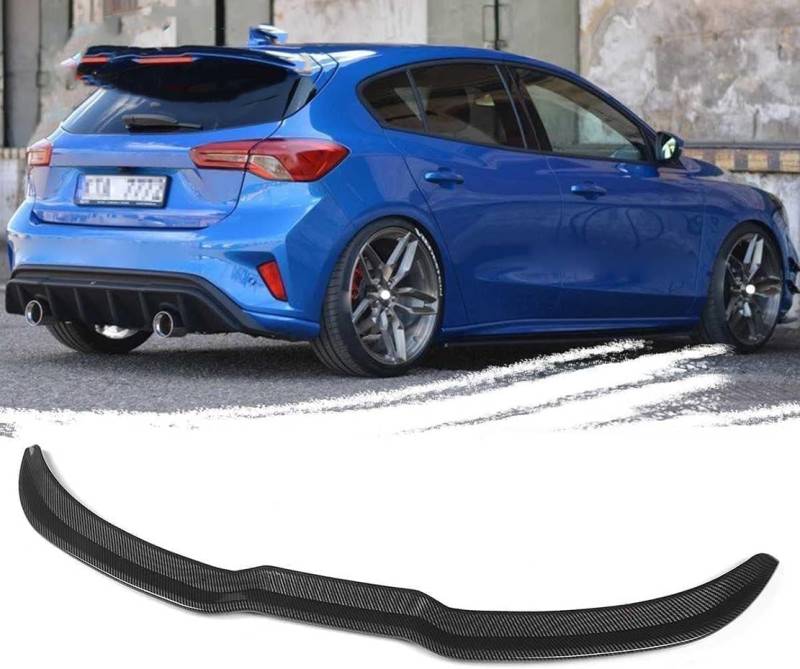 EVANEM Auto-Heckspoiler, Schwarz, Kunststoff, kompatibel mit Ford Focus MK4 ST-LINE 2019-2021, einschraubbar von EVANEM